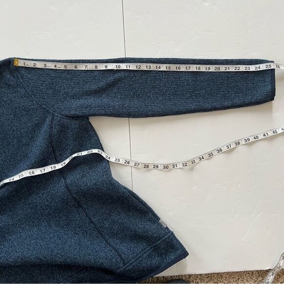 Eddie Bauer Quarter Zip Performance Fleece Lined Sweater Jacket Size L - Picture 8 of 10